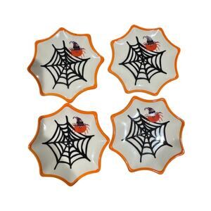 Temptations by Tara Boofetti Spider Web Witchy Tiny Dishes Set 4